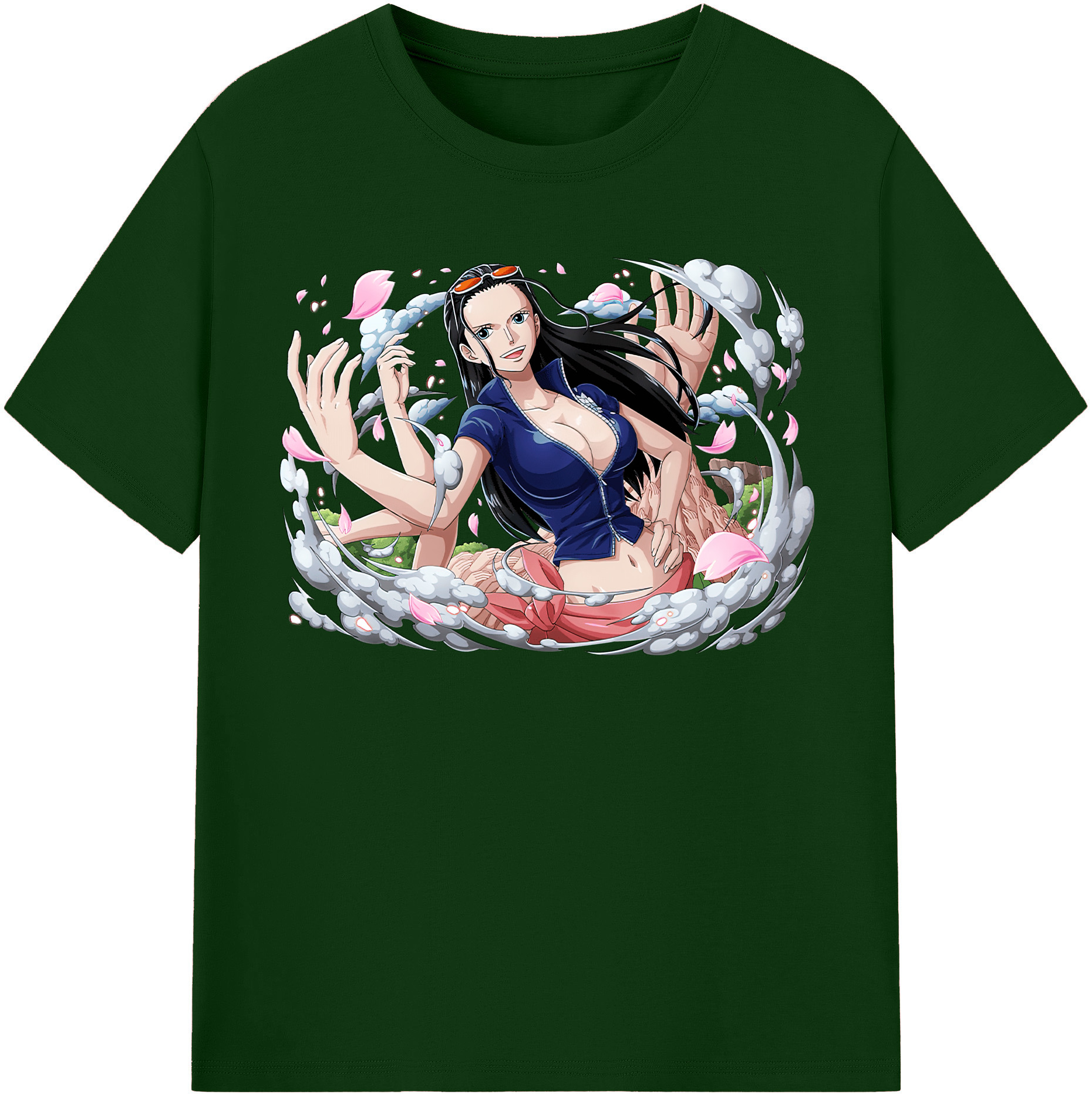 ワンピース ニコ・ロビン ONE PIECE Nico Robin 綿100％半袖Tシャツ（フロントプリント）